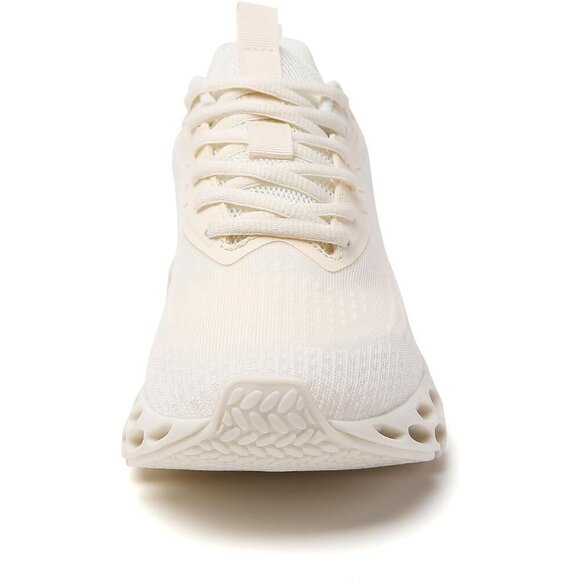 Women's Cream Athletic Tennis Walking Shoes Fashion Sport Running Sneakers - Picture 5 of 7